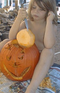 Jack-o-lantern Artist at Work